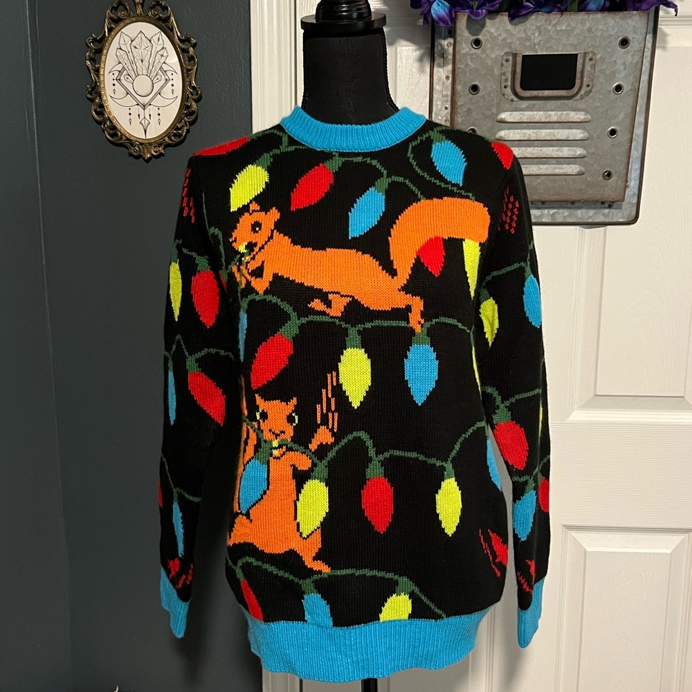Ugly Christmas sweater squirrel. Sz small. Never worn.